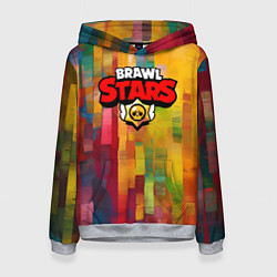 Толстовка-худи женская Brawl Stars Logo Color, цвет: 3D-меланж