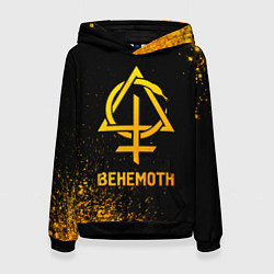 Толстовка-худи женская Behemoth - gold gradient, цвет: 3D-черный