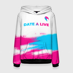 Женская толстовка Date A Live neon gradient style: символ сверху