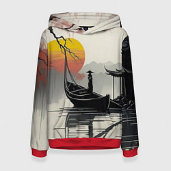 Толстовка-худи женская Красота Японии, цвет: 3D-красный