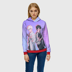 Толстовка-худи женская Персонажи - Агенты времени, цвет: 3D-красный — фото 2