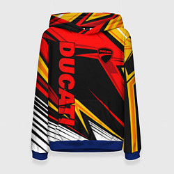 Толстовка-худи женская Ducati - red uniform, цвет: 3D-синий