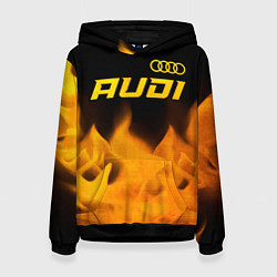 Женская толстовка Audi - gold gradient: символ сверху