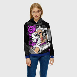 Толстовка-худи женская One piece - Gear 5- purple, цвет: 3D-синий — фото 2
