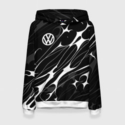Толстовка-худи женская Volkswagen - острые линии, цвет: 3D-белый