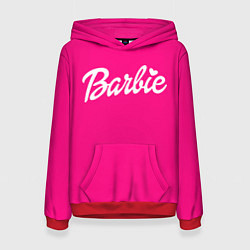 Толстовка-худи женская Барби розовая, цвет: 3D-красный