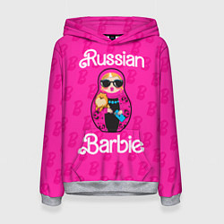 Толстовка-худи женская Barbie russian, цвет: 3D-меланж
