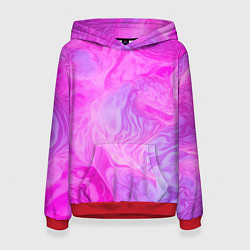 Толстовка-худи женская Розовая текстура, цвет: 3D-красный