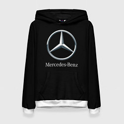Толстовка-худи женская Mercedes-benz sport auto, цвет: 3D-белый