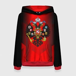 Толстовка-худи женская Символика имперской россии, цвет: 3D-красный
