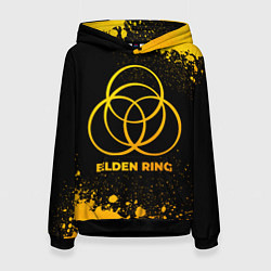 Толстовка-худи женская Elden Ring - gold gradient, цвет: 3D-черный