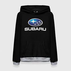 Толстовка-худи женская Subaru sport auto car, цвет: 3D-меланж