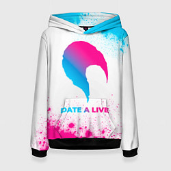 Толстовка-худи женская Date A Live neon gradient style, цвет: 3D-черный