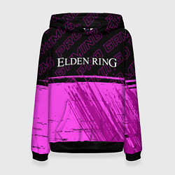 Толстовка-худи женская Elden Ring pro gaming: символ сверху, цвет: 3D-черный