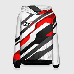 Толстовка-худи женская Mass effect - white uniform n7, цвет: 3D-черный