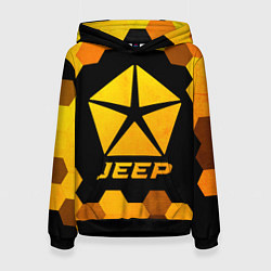 Толстовка-худи женская Jeep - gold gradient, цвет: 3D-черный