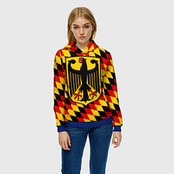 Толстовка-худи женская Germany, цвет: 3D-синий — фото 2