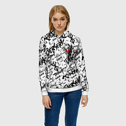 Толстовка-худи женская Berserk tattoo mask, цвет: 3D-белый — фото 2