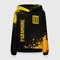 Толстовка-худи женская Paramore - gold gradient вертикально, цвет: 3D-черный