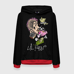 Толстовка-худи женская Lil Peep рэпер, цвет: 3D-красный