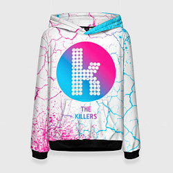 Толстовка-худи женская The Killers neon gradient style, цвет: 3D-черный