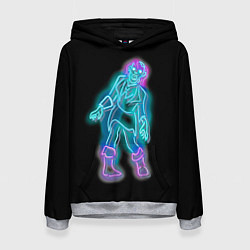 Толстовка-худи женская Neon undead, цвет: 3D-меланж