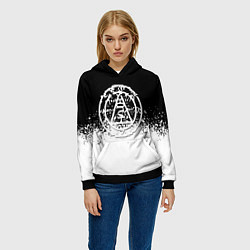 Толстовка-худи женская Silent Hill Konami белые краски, цвет: 3D-черный — фото 2