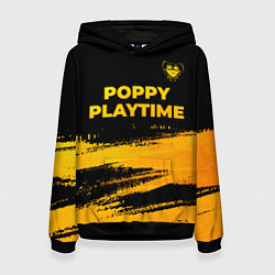 Женская толстовка Poppy Playtime - gold gradient посередине