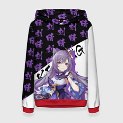 Толстовка-худи женская Кэ Цин - Геншин Импакт, цвет: 3D-красный