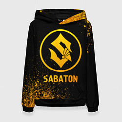 Толстовка-худи женская Sabaton - gold gradient, цвет: 3D-черный