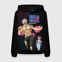 Толстовка-худи женская Undead Unluck - Fuuko and Andy, цвет: 3D-черный