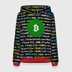 Толстовка-худи женская Bitcoin сатоши, цвет: 3D-красный