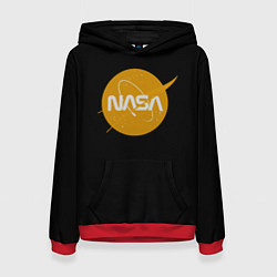 Толстовка-худи женская NASA yellow logo, цвет: 3D-красный