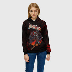 Толстовка-худи женская Painkiller Judas Priest, цвет: 3D-черный — фото 2