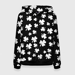 Толстовка-худи женская Black clover pattern anime, цвет: 3D-черный