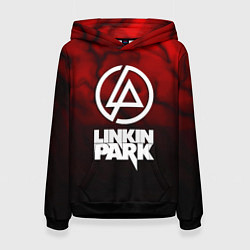 Толстовка-худи женская Linkin park strom честер, цвет: 3D-черный