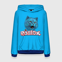 Женская толстовка Roblox синий кот