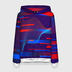 Толстовка-худи женская Abstraction colored, цвет: 3D-белый