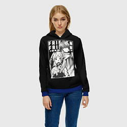 Толстовка-худи женская Frieren and Himmel, цвет: 3D-синий — фото 2