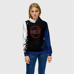 Толстовка-худи женская Bully game краски рокстар, цвет: 3D-синий — фото 2