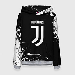 Толстовка-худи женская Juventus краски белые, цвет: 3D-меланж