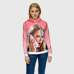 Толстовка-худи женская Мем блондинка из фильма Дрянные девчонки, цвет: 3D-белый — фото 2