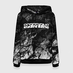 Толстовка-худи женская Scorpions black graphite, цвет: 3D-черный