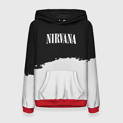 Толстовка-худи женская Nirvana текстура, цвет: 3D-красный
