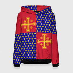 Толстовка-худи женская Сюрко рыцарей Антиохии, цвет: 3D-черный