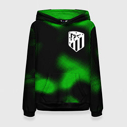 Толстовка-худи женская Atletico Madrid sport halftone, цвет: 3D-черный