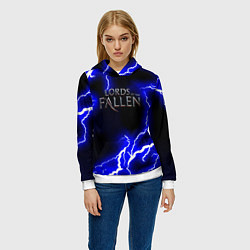 Толстовка-худи женская Lord of the fallen steel storm, цвет: 3D-белый — фото 2