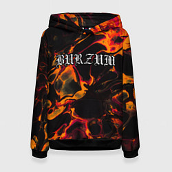 Толстовка-худи женская Burzum red lava, цвет: 3D-черный