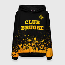 Женская толстовка Club Brugge - gold gradient посередине