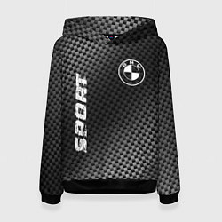 Толстовка-худи женская BMW sport carbon, цвет: 3D-черный